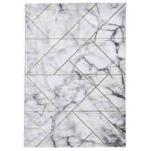 Load image into Gallery viewer, Think Rugs Craft Marble Effect &amp; Metallic Lines Rug (2 Colours)