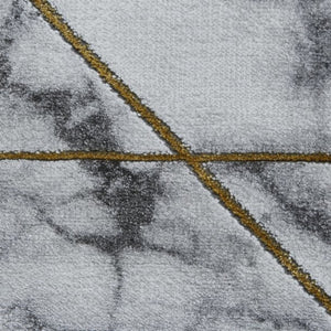 Think Rugs Craft Marble Effect & Metallic Lines Rug (2 Colours)