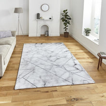 Load image into Gallery viewer, Think Rugs Craft Marble Effect &amp; Metallic Lines Rug (2 Colours)