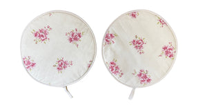 Pair of Aga Hob Covers with Cotton Base 34cm (Various Designs)