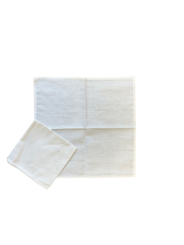 Pack of 10 Cream Linen Napkins 43cm x 41cm