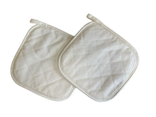Load image into Gallery viewer, Cream Quilted Heat Protection Cotton Pot Holder - 2 Pack