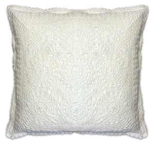 Skye Crochet Cushion Cover - 18" x 18" (Natural or White)