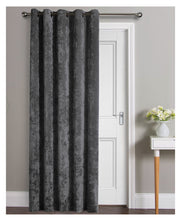Load image into Gallery viewer, Crushed Velvet Eyelet Door Curtain - 46&quot; x 84&quot; (6 Colours)