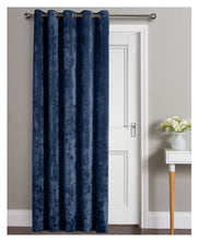 Load image into Gallery viewer, Crushed Velvet Eyelet Door Curtain - 46&quot; x 84&quot; (6 Colours)