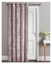 Load image into Gallery viewer, Crushed Velvet Eyelet Door Curtain - 46&quot; x 84&quot; (6 Colours)
