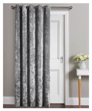 Load image into Gallery viewer, Crushed Velvet Eyelet Door Curtain - 46&quot; x 84&quot; (6 Colours)