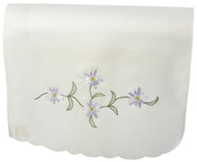 Load image into Gallery viewer, Floral Arm Caps &amp; Chair Back Set with Scalloped Trim (Lilac)