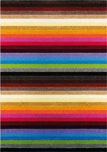 Linea Striped Machine Washable Rug or Runner 2 Colours