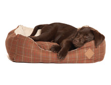 Load image into Gallery viewer, Danish Design Tweed Snuggle Dog Bed with Removable Cushion (Brown)