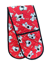 Load image into Gallery viewer, Quilted Double Oven Glove or Gauntlet (Dog &amp; Bone)