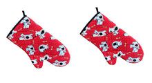 Load image into Gallery viewer, Quilted Double Oven Glove or Gauntlet (Dog &amp; Bone)