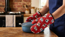 Load image into Gallery viewer, Quilted Double Oven Glove or Gauntlet (Dog &amp; Bone)