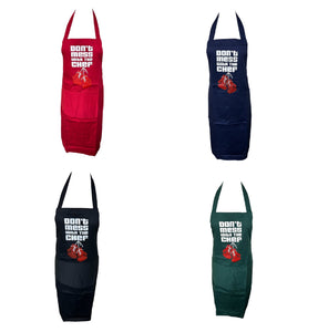 Novelty “Don’t mess with the Chef” Bib Apron (4 Colours)