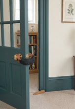 Load image into Gallery viewer, Denim Door Slam Stopper with Leatherette Handles (Indigo)