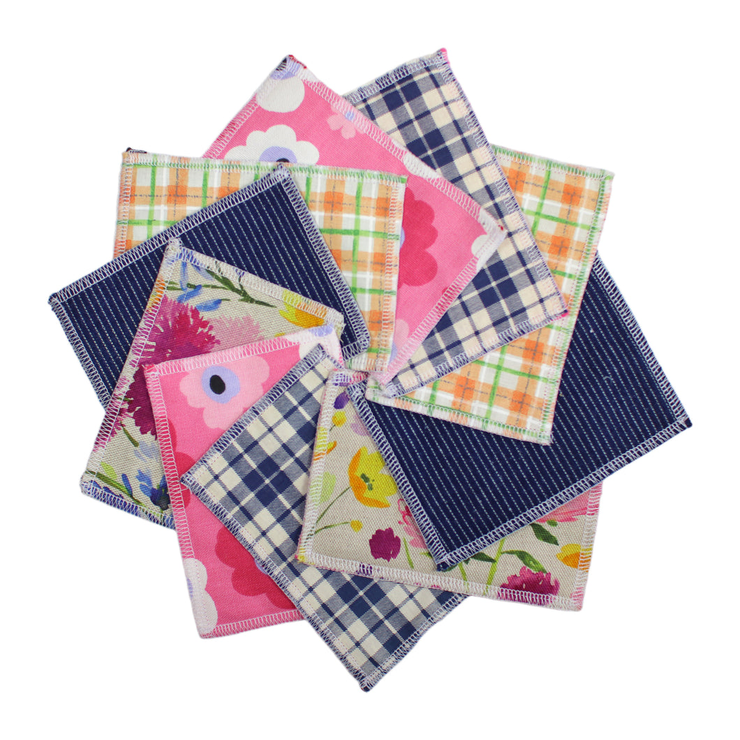 Upcycled Cotton & Fleece Home Surface Cleaning Cloths (Mixed Pack of 5 or 10)