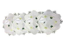 Load image into Gallery viewer, Pack of 4 Embroidered Shamrock Doilies (4 Sizes)