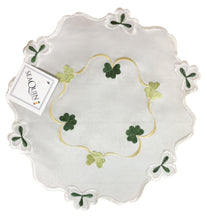 Load image into Gallery viewer, Pack of 4 Embroidered Shamrock Doilies (4 Sizes)