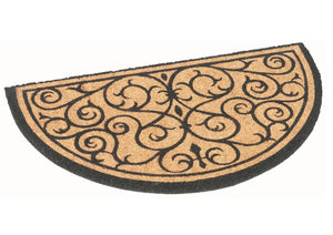 Epsom Coir Mat with Printed Scroll Design 75cm x 45cm (2 Shapes)