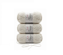 Load image into Gallery viewer, King Cole Finesse Cotton Silk DK Yarn  Pack of 3 (White)