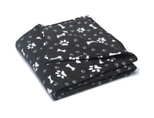 Load image into Gallery viewer, Soft Fleece Bone &amp; Paw Print Dog Blanket (2 Colours)