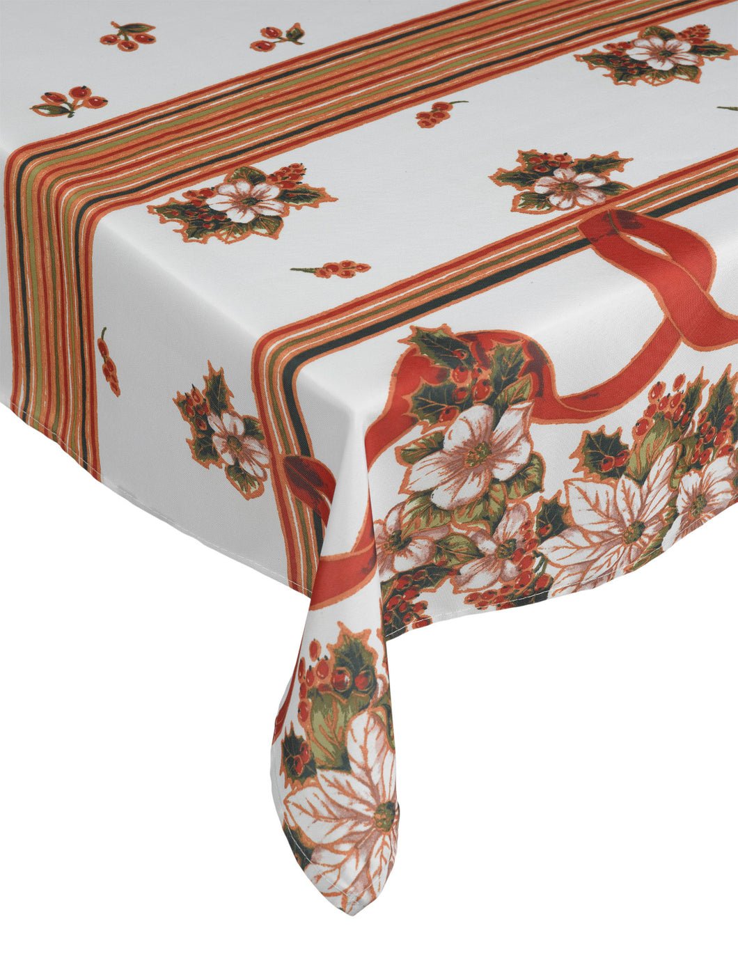 Christmas Tablecloth 52x52 Flower Garland Design