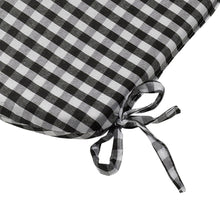 Load image into Gallery viewer, Gingham Check Tie On Round Seat Cushion (Various Colours)