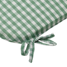 Load image into Gallery viewer, Gingham Check Tie On Round Seat Cushion (Various Colours)