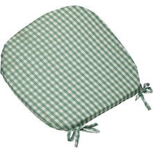 Load image into Gallery viewer, Gingham Check Tie On Round Seat Cushion (Various Colours)
