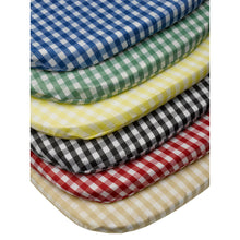 Load image into Gallery viewer, Gingham Check Tie On Round Seat Cushion (Various Colours)