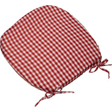 Load image into Gallery viewer, Gingham Check Tie On Round Seat Cushion (Various Colours)