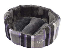 Load image into Gallery viewer, Gor Pets Camden Deluxe Check Bed - Faux Fur Cushion &amp; 8cm Walls (3 Colours)