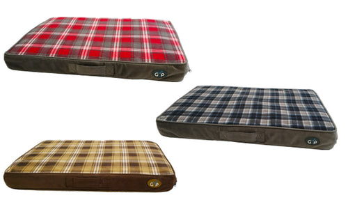 Gor Pets Essence Checked Lounger Dog Bed - Medium (3 Colours)