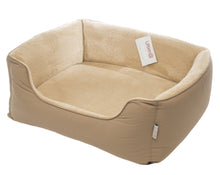 Load image into Gallery viewer, Gor Pets Ultima Canvas &amp; Faux Fur Square Bed (Beige or Grey)