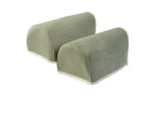 Load image into Gallery viewer, Chenille Rounded Arm Caps or Chair Backs With Lace Detail (Various Colours and Sizes)