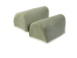 Chenille Rounded Arm Caps or Chair Backs With Lace Detail (Various Colours and Sizes)