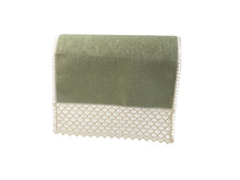 Load image into Gallery viewer, Chenille Rounded Arm Caps or Chair Backs With Lace Detail (Various Colours and Sizes)