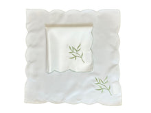 Load image into Gallery viewer, Embroidered Sprig Design Table Napkins 18" x 18" (4 Colours)