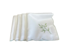 Load image into Gallery viewer, Embroidered Sprig Design Table Napkins 18" x 18" (4 Colours)