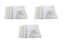 Load image into Gallery viewer, Embroidered Sprig Design Table Napkins 18" x 18" (4 Colours)