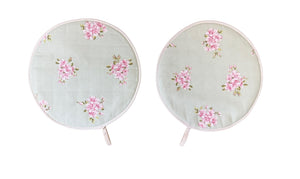 Pair of Aga Hob Covers with Cotton Base 34cm (Various Designs)