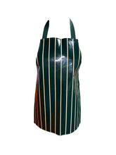 Load image into Gallery viewer, Green Butchers Stripe Kids PVC Coated Apron 52cm x 38cm