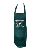 Load image into Gallery viewer, Novelty “Wine is the Answer, What’s the Question” Bib Apron (3 Colours)
