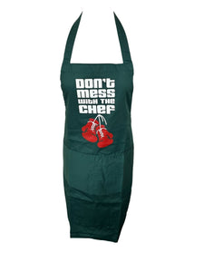 Novelty “Don’t mess with the Chef” Bib Apron (4 Colours)