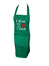 Load image into Gallery viewer, Novelty “I Kiss Better Than I Cook” Bib Apron (4 Colours)