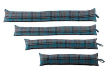 Load image into Gallery viewer, Turquoise &amp; Grey Tartan Check Draught Excluder (4 Sizes)