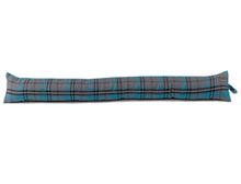 Load image into Gallery viewer, Turquoise &amp; Grey Tartan Check Draught Excluder (4 Sizes)