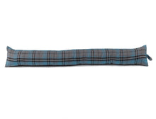 Load image into Gallery viewer, Turquoise &amp; Grey Tartan Check Draught Excluder (4 Sizes)