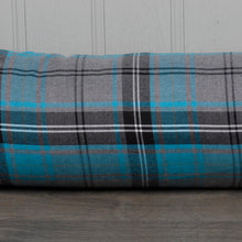 Load image into Gallery viewer, Turquoise &amp; Grey Tartan Check Draught Excluder (4 Sizes)