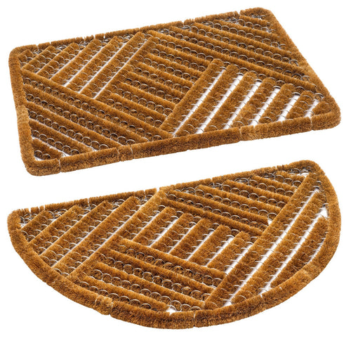 Grimebuster Coir & Wire Boot Scraper Mat 75cm x 45cm (2 Shapes)